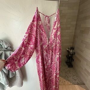 Lush Pink Floral Dress